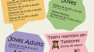 Oferta de cursos i tallers de teatre pel curs 2023-24