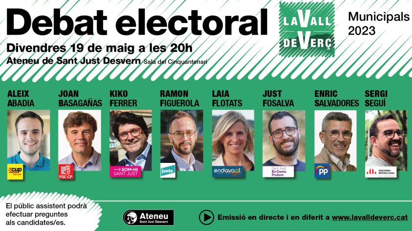 Aquest vespre el Debat electoral de La Vall de Verç