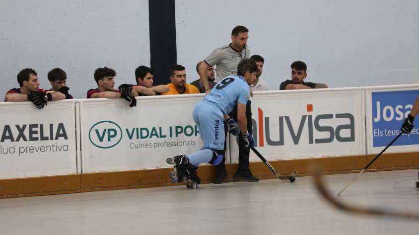 El màxim anotador del Sant Just, Cristian Rodriguez, aquest cop no ha pogut marcar