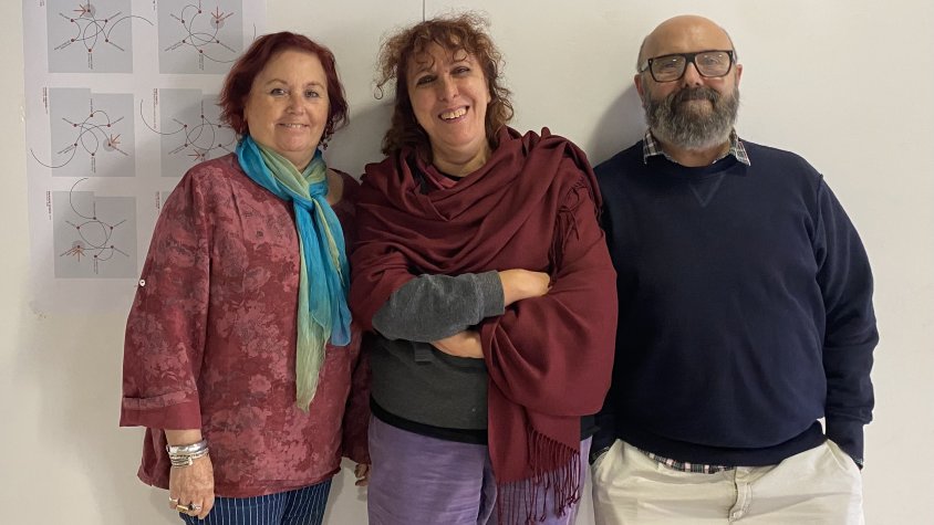 Teresa Farró, Carme Malaret i Quim Deu, una representació del comité gestor de l'Espai que no para de crear i d'imaginar noves propostes.